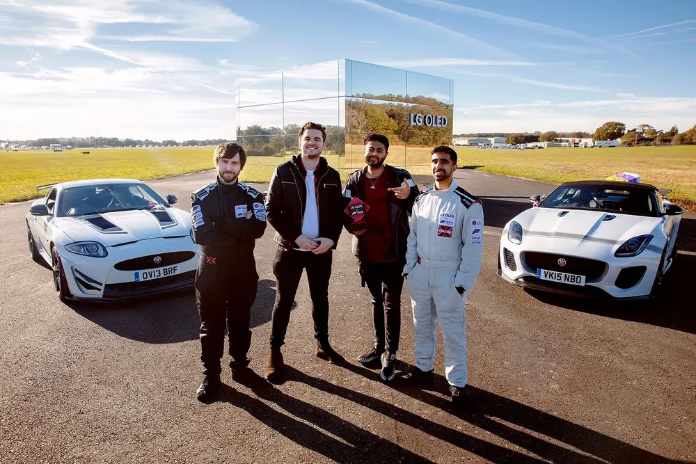 Creators at the LG OLED x Forza Horizon 5 event at Dunsfold