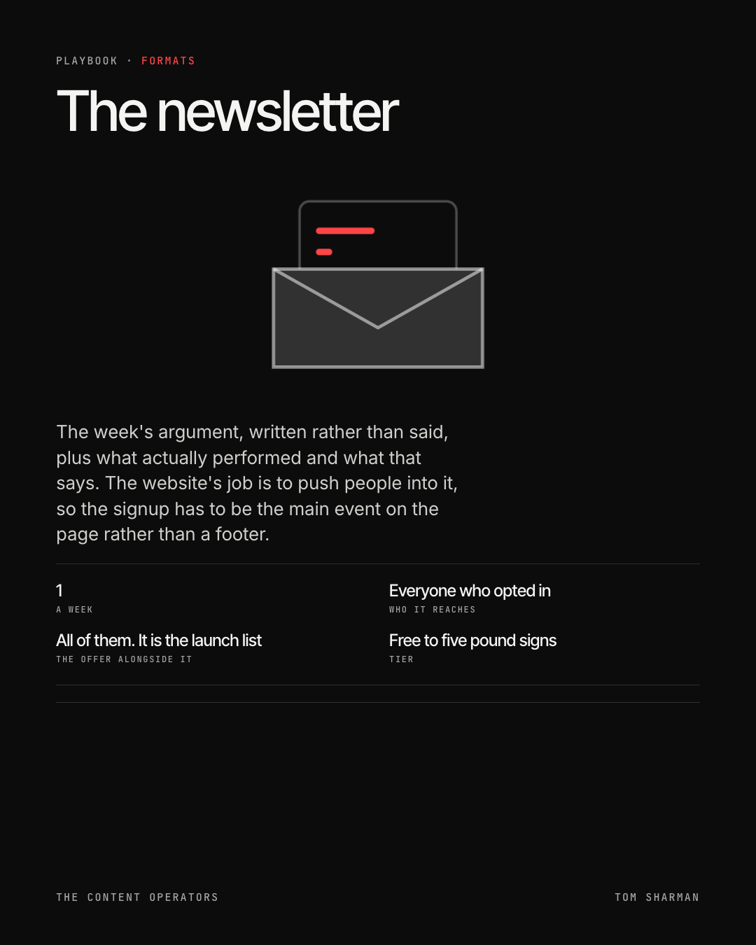 The newsletter, the still
